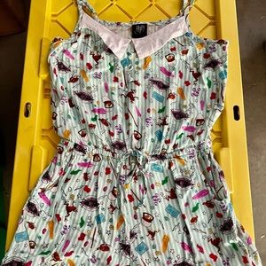 Sz L Hot Topic Harry Potter Honeydukes Romper EUC